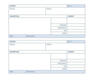 receipt template word receipt template word