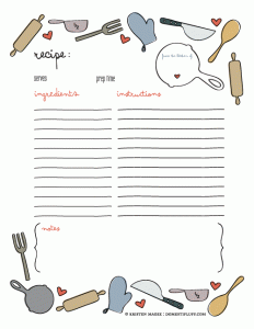 recipe book template domestifluff recipe page final