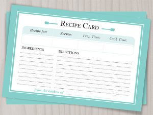 recipe template for word bride co recipe card