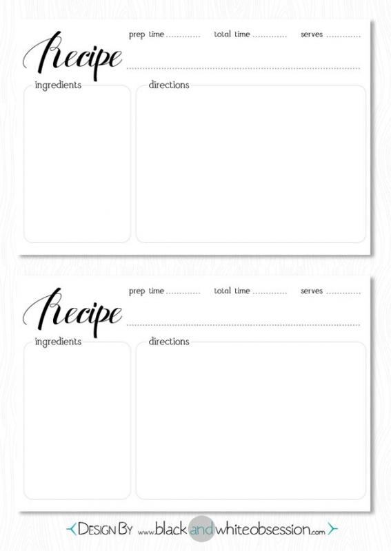 full page free editable recipe templates for microsoft word