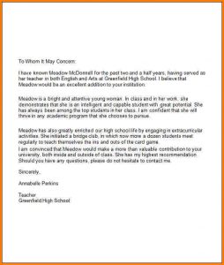 recommendation letter for high school student scholarship recommendation letter for high school student high school student recommendation letter