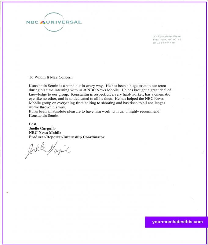 recommendation letter format