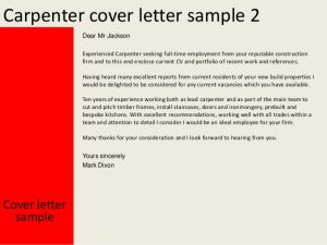 recommendation letter samples carpenter cover letter