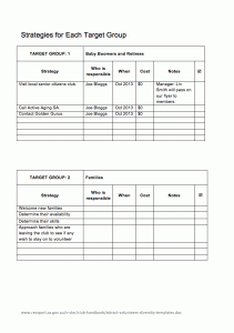 recruiting plan templates attract volunteers diversity template