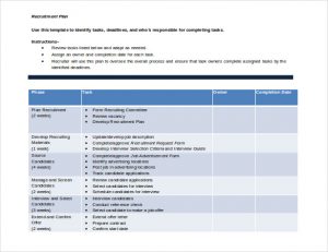 recruitment plan templates free download recruitment plan template doc format