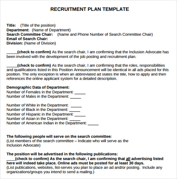 recruitment plan templates