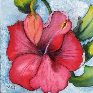 red flower painting red flower marsha woods