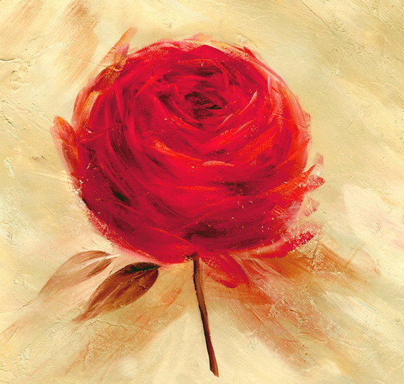 red flower painting