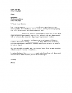 reference letters for employment job reference letter retail