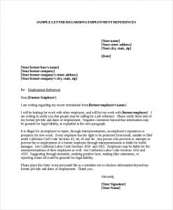 reference letters for employment sample employment reference letter