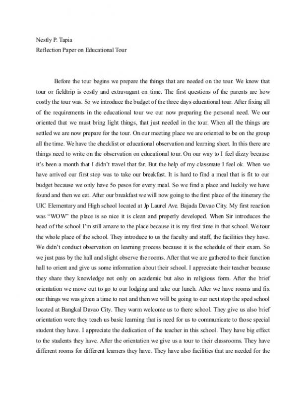 Reflection Essay Samples | Template Business