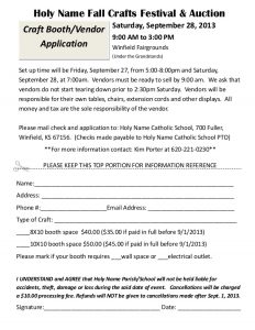 registration form template word craft fair vendor registration