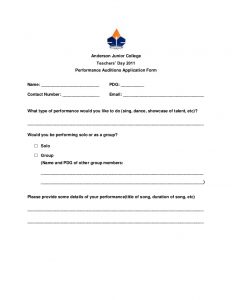 release forms template performance audition forms