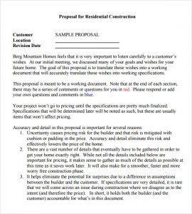 remodeling contract template contractor proposal sample