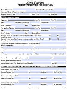 rent application form pdf north carolina rental application x