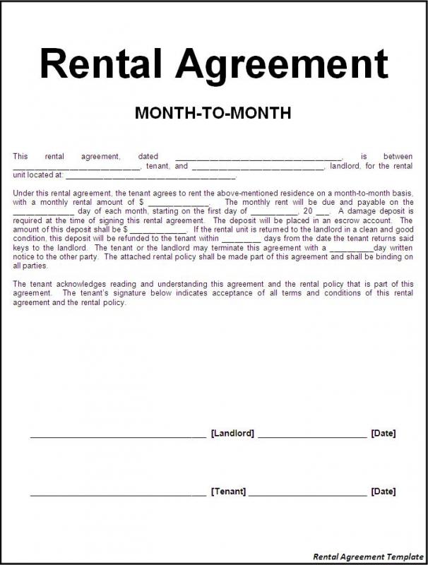 rent contract template