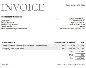 rent invoice template aafbaaabaeeacba invoice format bank deposit