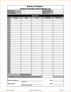 rent invoice template vehicle mileage log