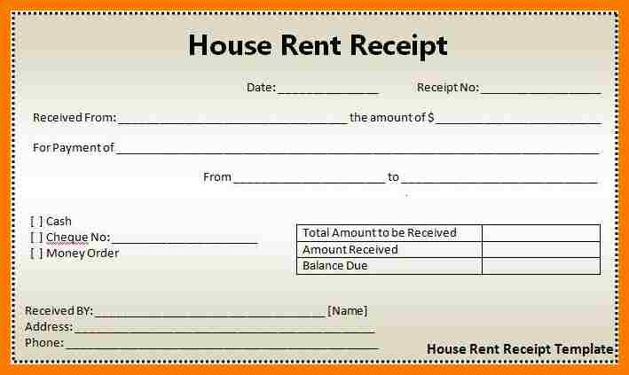 Rent Receipt Pdf