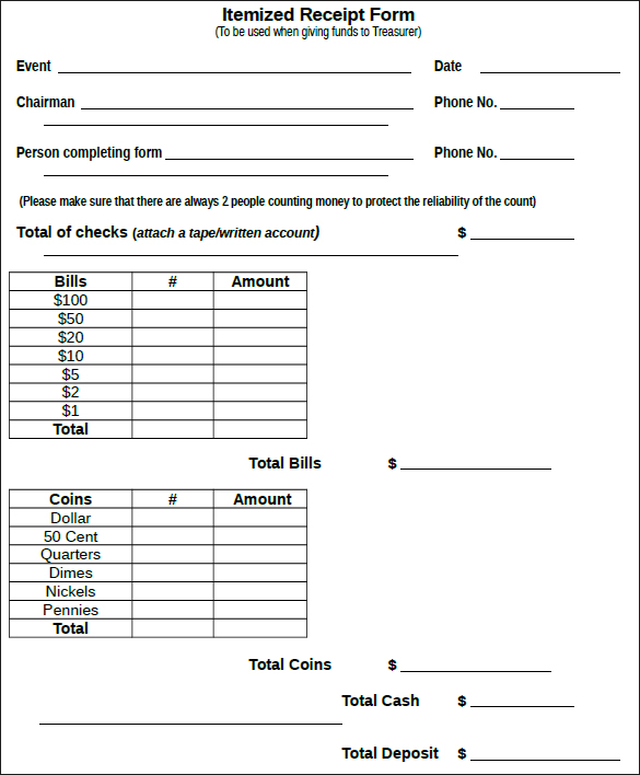 rent receipt template word