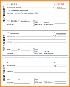 rent receipts forms blank receipts printable rent receipt