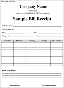 rent receipts template word