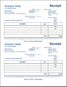 rent receipts template word general receipt