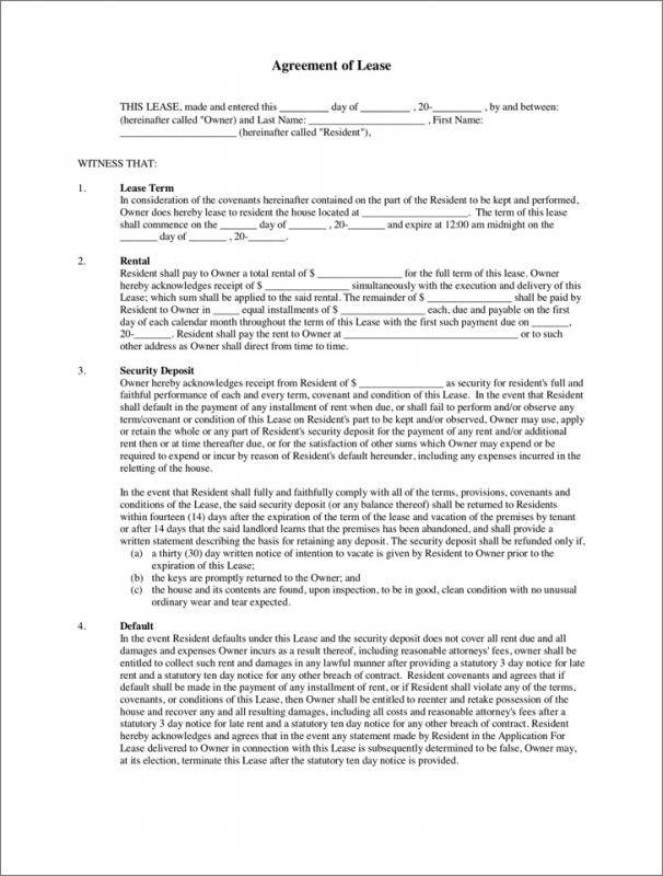 rent to own agreement template