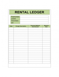 rent to own agreement template rental ledger sample template l