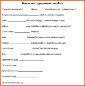 rental agreement format rental agreement format house rent agreement template