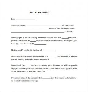 rental agreement pdf generic rental agreement pdf