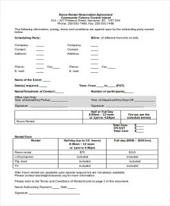 rental agreement room in private home room rental reservation agreement