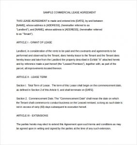 rental agreement template word sample commercial rental agreement template word file