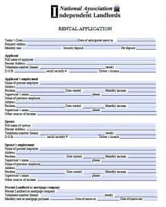 rental application form free free rental application form