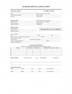 rental application form word alabama rental application x