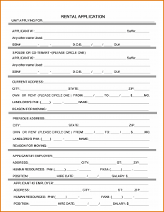 rental application form word rental application form word