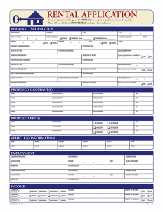 rental application template free rental agreement template