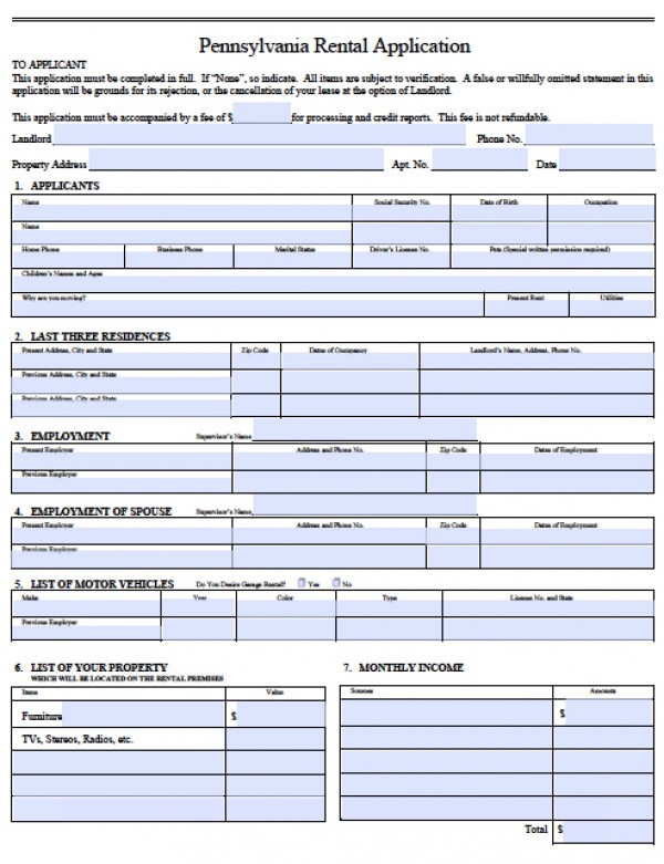 rental lease agreements