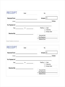 rental payment receipt sample official cash receipt