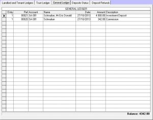 rental receipts format multiple ledger view