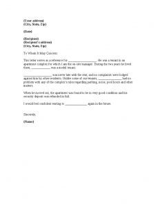 rental reference letter rental reference letter from property manager