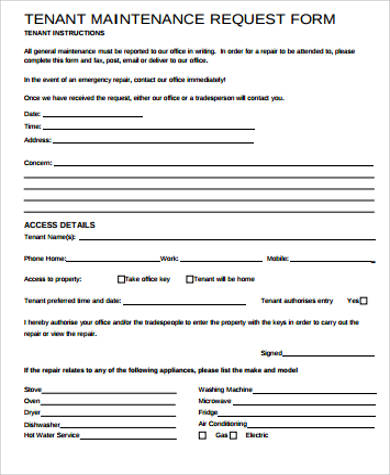 repair order forms