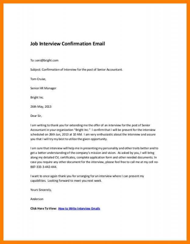 Reply To Interview Invitation Email Sample | Template Business