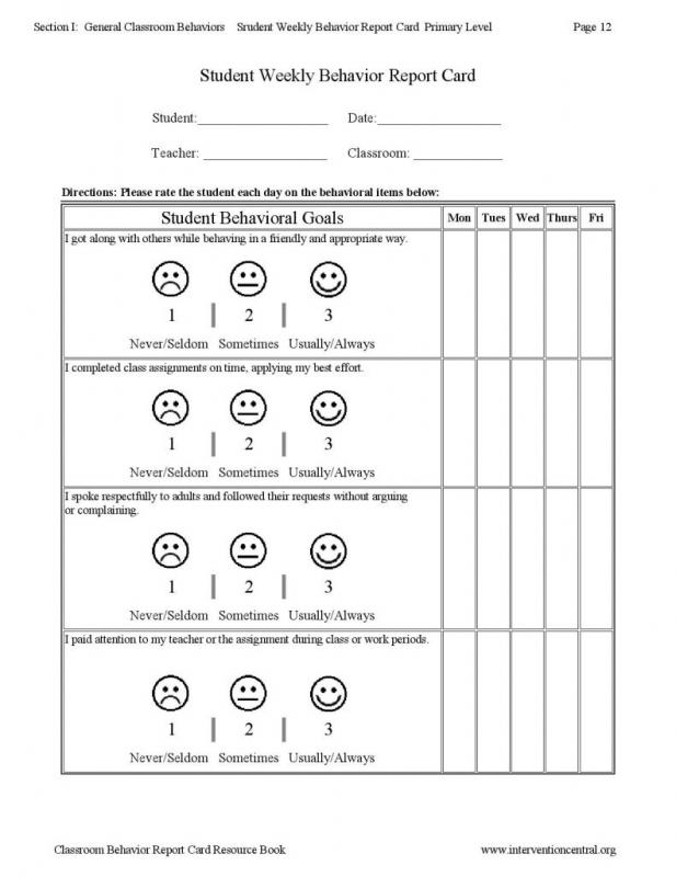 report card templates