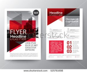 report cover page template stock vector abstract red geometric background for poster brochure flyer design layout vector template