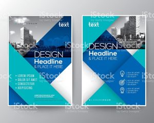 report cover template blue brochure annual report cover flyer poster design layout template vector id