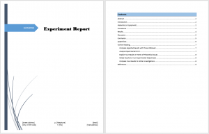 report template word experiment report template