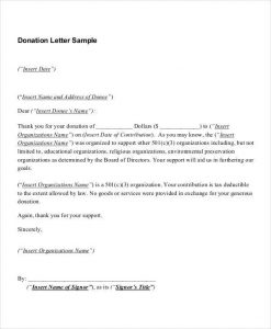 request for donations letter charitable donation thank you letter template