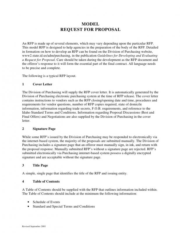 request for proposal template