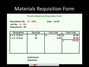 requisition form template costing system job costing